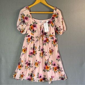 Faithfull The Brand Pink Floral Mini Dress